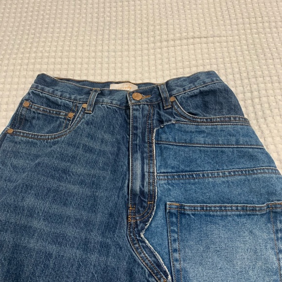 Deconstructed Denim Jeans Skirt By Jasper Jing - Picture 11 of 12